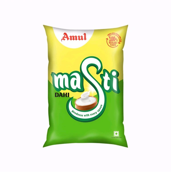 Amul Masti Pouch Curd - 1L, 20 Minute