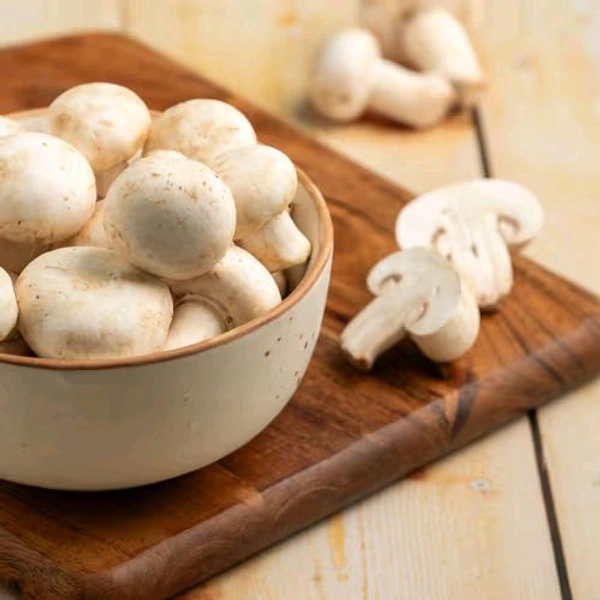Mushroom Button
 - Net Qty: 1 pack (180-200 g), 20 Minutes