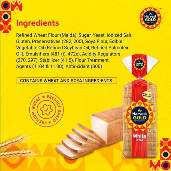 Harvest Gold White Bread
 - Net Qty: 1 pack (700 g), Get In 20 Minutes