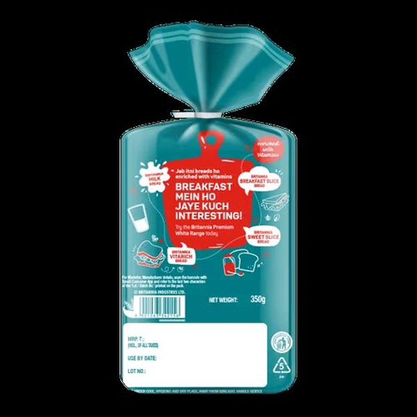 Britannia Breakfast Slice White Bread

 - Net Qty: 1 pack (350 g), Get In 20 Minutes