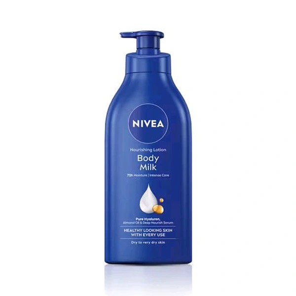 NIVEA Nourishing Body Lotion Body Milk|48 H Moisturization|2X Almond Oil|For Very Dry Skin - 600 ml, 🛵 10 Minutes