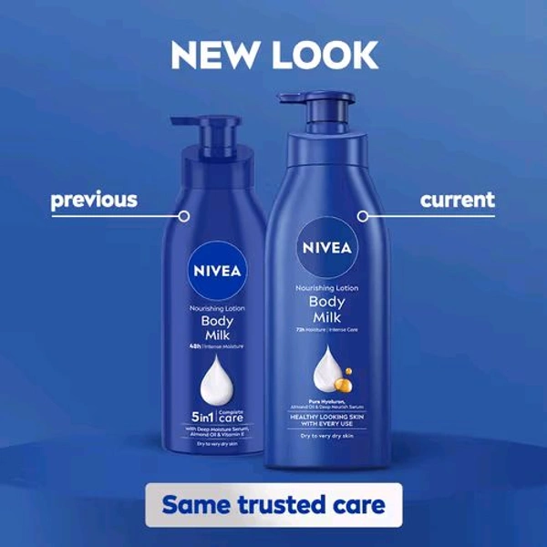 NIVEA Nourishing Body Lotion Body Milk|48 H Moisturization|2X Almond Oil|For Very Dry Skin - 600 ml, 🛵 10 Minutes