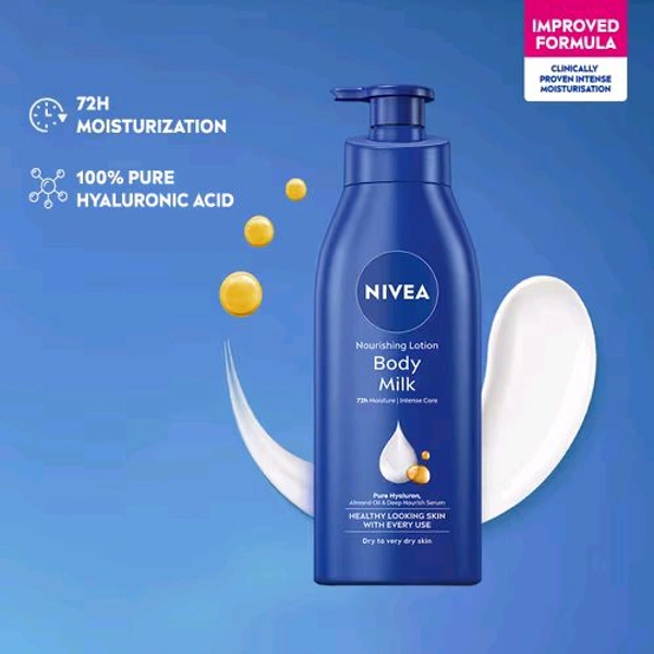NIVEA Nourishing Body Lotion Body Milk|48 H Moisturization|2X Almond Oil|For Very Dry Skin - 600 ml, 🛵 10 Minutes