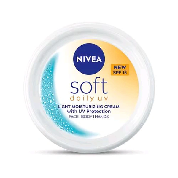 Nivea Soft Daily UV Light Moisturising Cream With SPF-15  - 50 ml, 🛵 10 Minutes