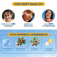 Nivea Soft Daily UV Light Moisturising Cream With SPF-15  - 200 ml, 🛵 10 Minutes