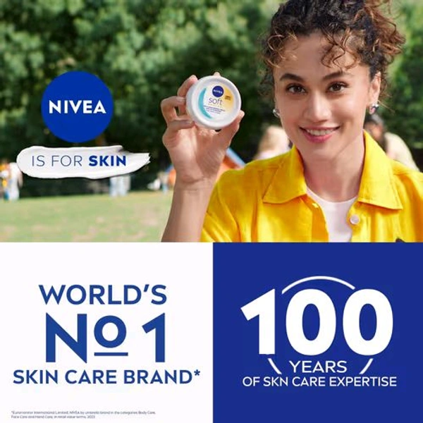 Nivea Soft Daily UV Light Moisturising Cream With SPF-15  - 200 ml, 🛵 10 Minutes