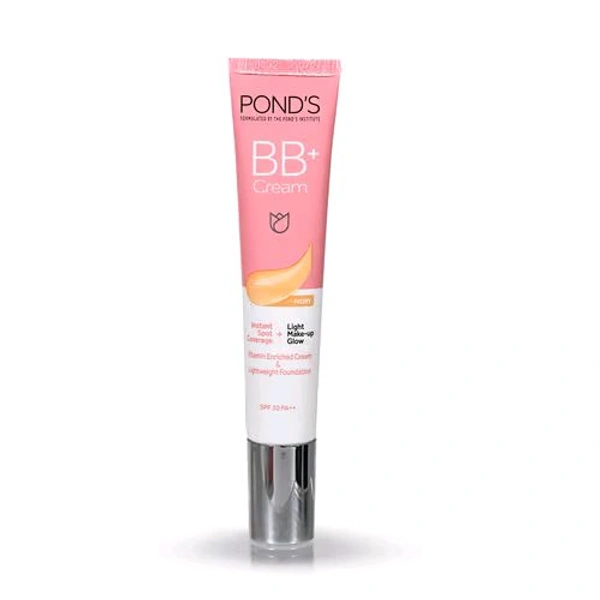 Pond's BB+ Cream Instant Spot Coverage + Light Make-up Glow Ivory - 18 g, 🛵 10 Minutes
