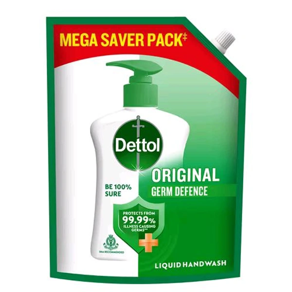 Dettol Original Hand Wash Refill | 99.99% Germ Protection - 1.35 L, 🛵 20 Minutes