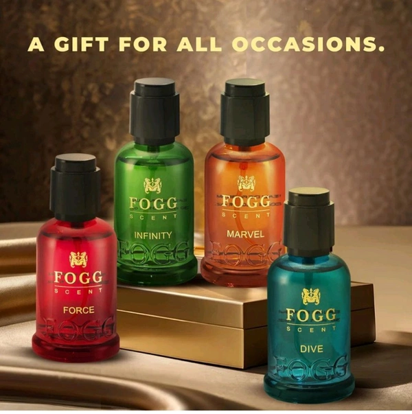 Fogg  Gift Set Pack of 4- Premium Perfume Scent With Long Lasting Eau de Parfum - (For Men & Women) - 120 ml, 5 - 7 Day