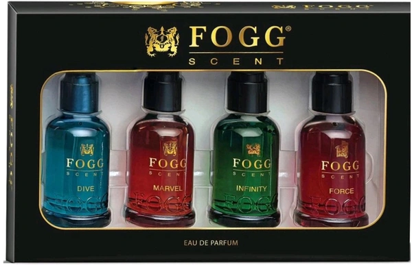 Fogg  Gift Set Pack of 4- Premium Perfume Scent With Long Lasting Eau de Parfum - (For Men & Women) - 120 ml, 5 - 7 Day