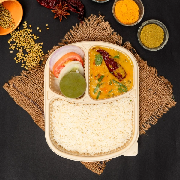 Gharwali Dal Tadka Rice Meal