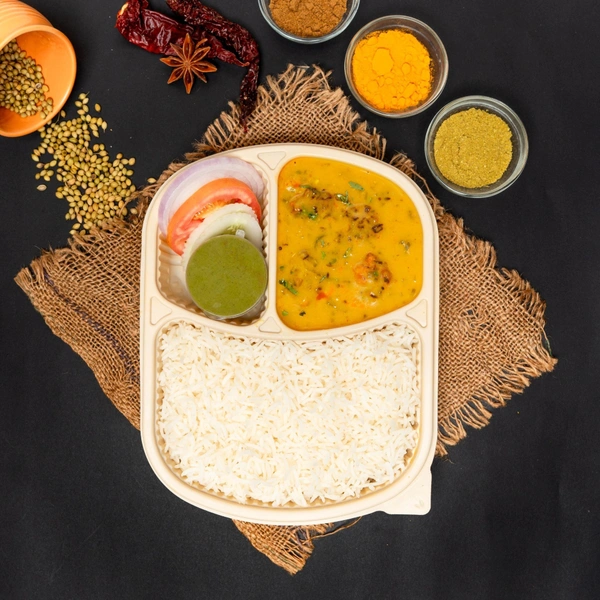 Panjabi Kadhi Pakoda Rice Meal