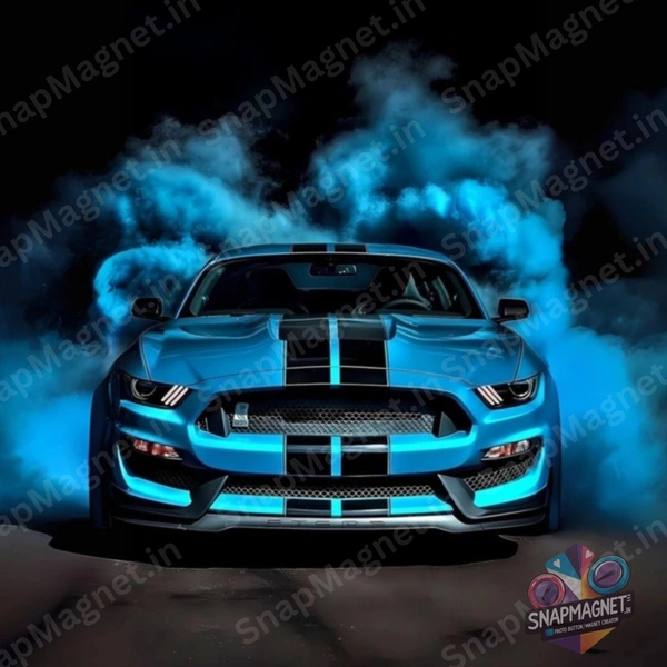 Mustang Blue - Car Fridge Magnet - CFM-012