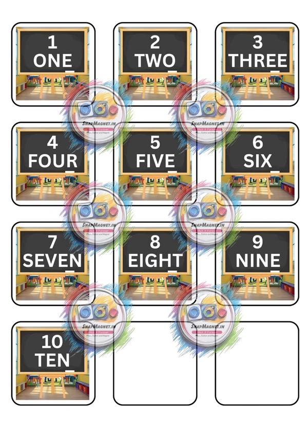 Numbers 1-10 - 10 Magnets 