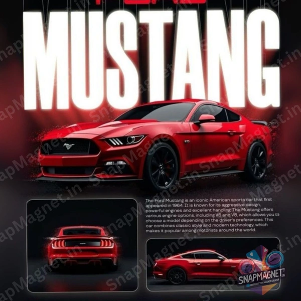 Mustang  - Car Fridge Magnet - CFM-019