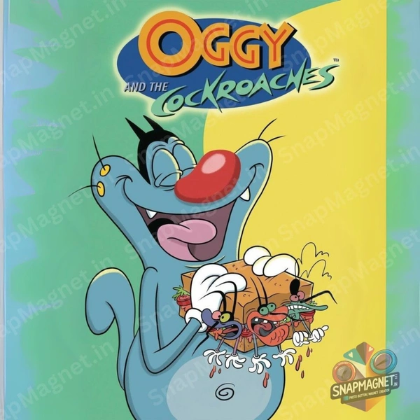Oggy Cockroaches - Retro Toon Treasures: 90s Cartoon Photo Fridge Magnet - RTT-021