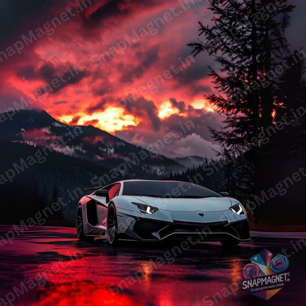 Lamborgini - Car Fridge Magnet - CFM-041