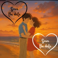 Custom Save The Date Fridge Magnets - STD-004