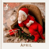 New Born Monthly Journey Fridge Magnet- 12 Photo Combo - NB-001