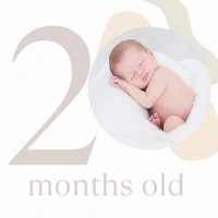 New Born Monthly Journey Fridge Magnet- 12 Photo Combo - NB-003