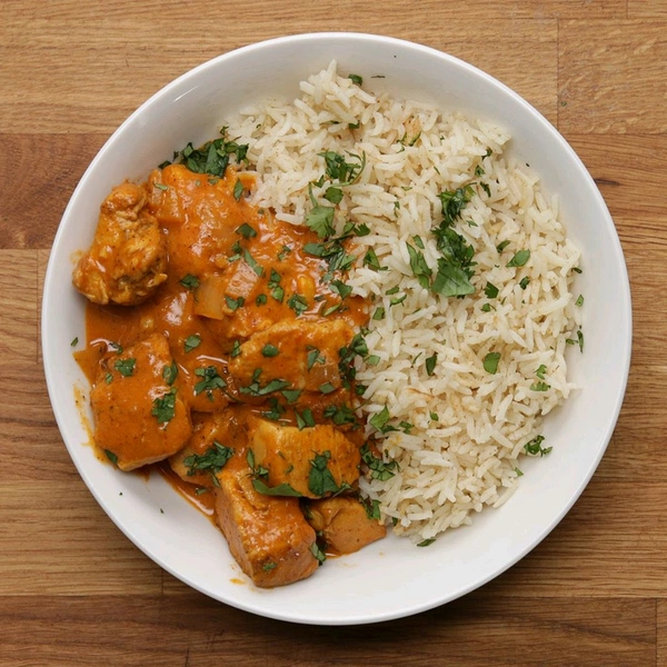 Butter Chicken With fried rice 