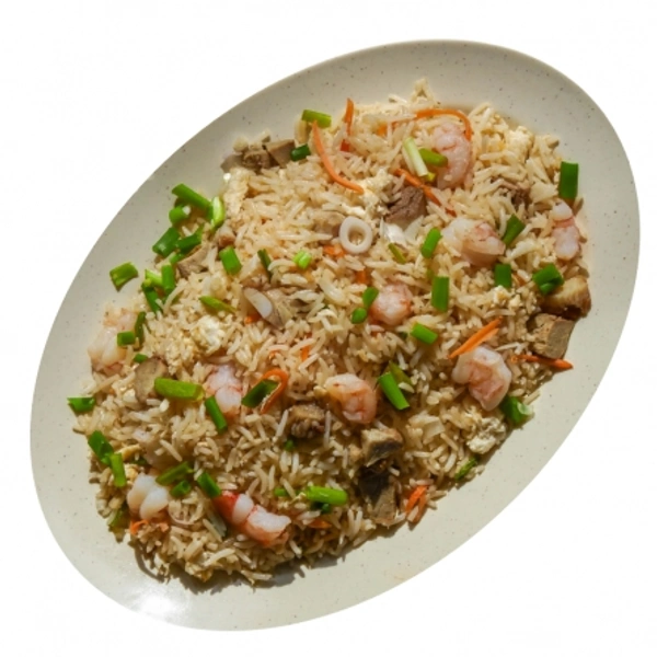 Mix fried-rice & chicken kasha.