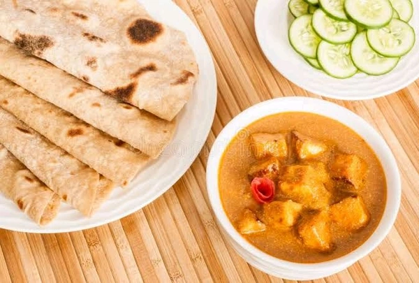 Ata Ruti & Paneer Butter Masala ( 4 Pieces Ruti & 1 Plate Paner)