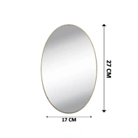 Adhesive Ovel Shape Bathroom Mirror Sticker (2 Pcs)