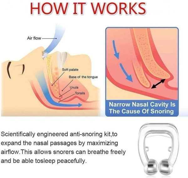 Anti Snoring Nose Clip Device Stops Snoring Stopper for Men Women Anti-snoring Device (Nose Clip)