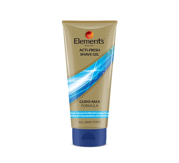Elements Wellness Acti-Fresh Shave Gel | 80gm | Shaving Gel | Glido Max formulated