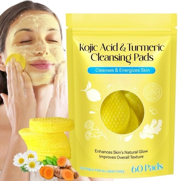 Kojic acid and turmeric pads