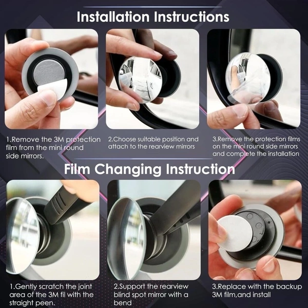 Car Blind Spot Mirror (2 Pcs)
