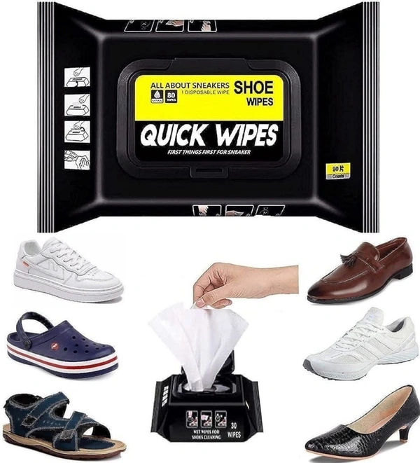 Shoe Wipes Shoes Cleaner 80 Wipes (pack Of 2)