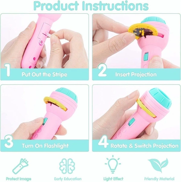 6 Slide Projector Torch For Kids