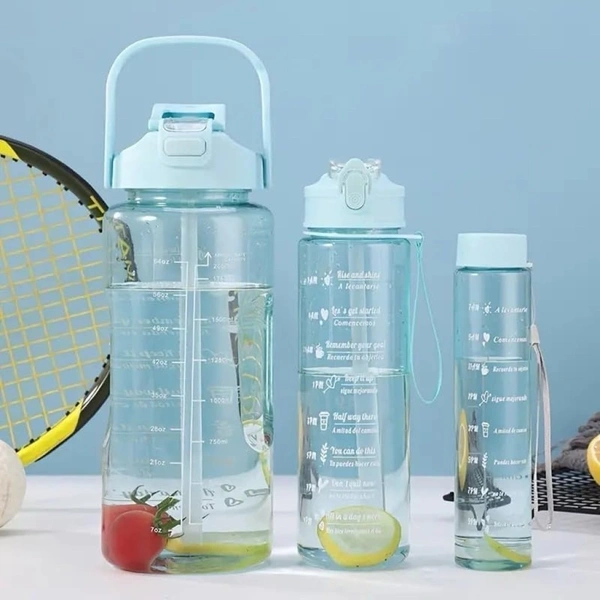 Transparent Gym Bottle Set Of 3 