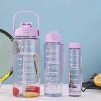Transparent Gym Bottle Set Of 3 