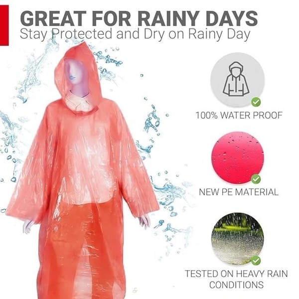 Pocket Size Rain Coat 5 Pcs