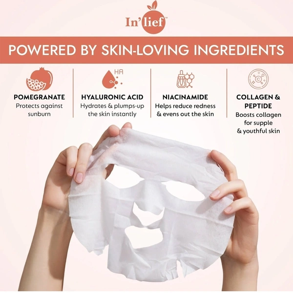 In’lief Niacinamide 1% Hydrating & Calming Facial Sheet Mask (1 Pc)