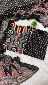 Pure fine Cotton fabric   Kurti with Pant - L