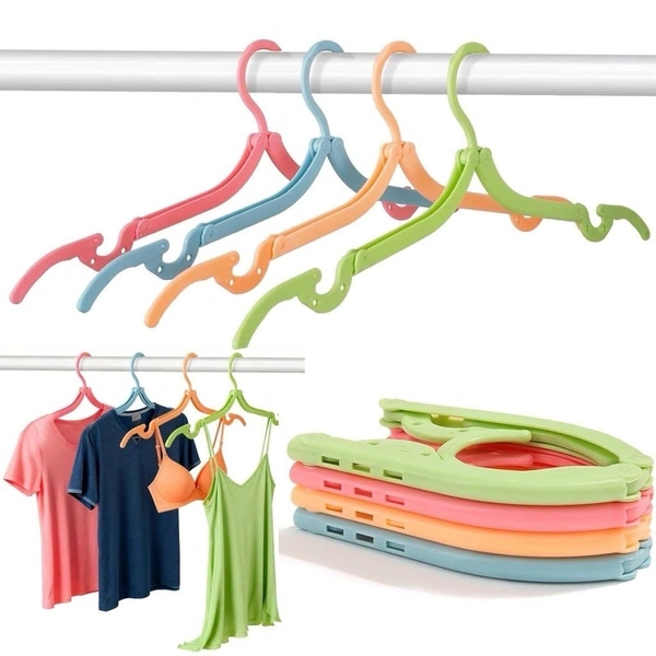 Travel Foldable Plastic Hangers (5 PCs)