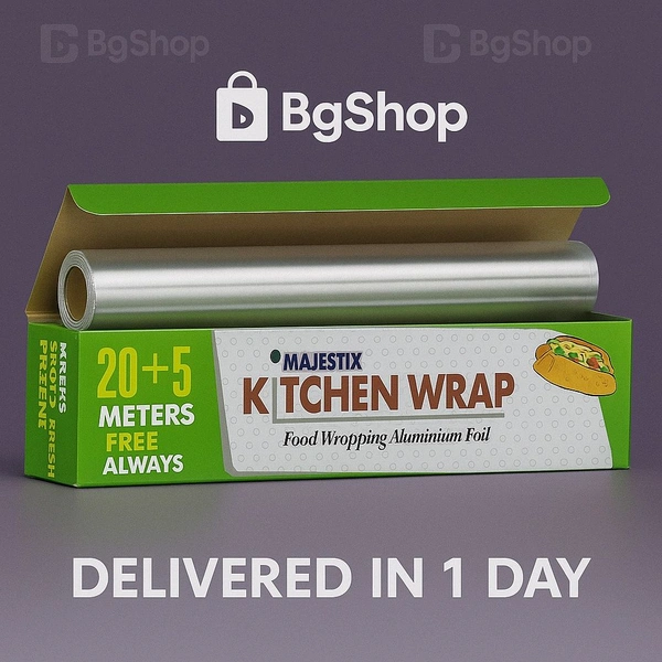 Aluminium Paper Roll  Silver Paper Foil 20m+5m Free - 25m