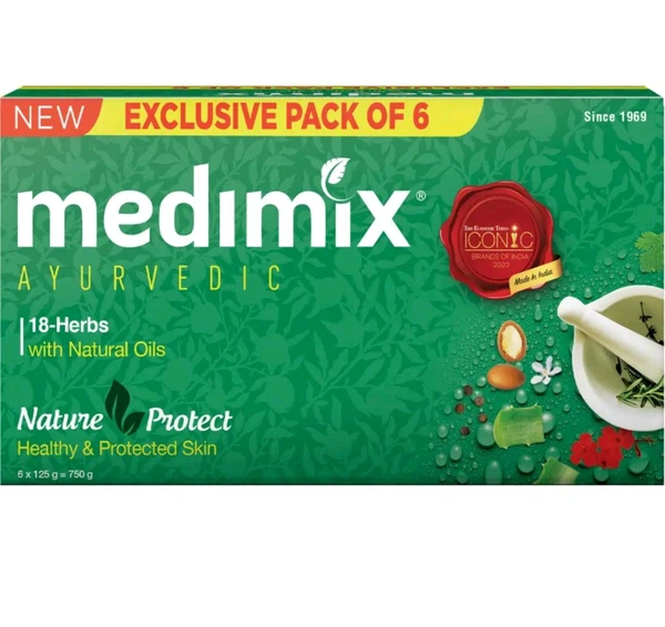 Medimix Ayurvedic Soap Buy 5 Get 1 Free Pack Each 150g - 6×150g