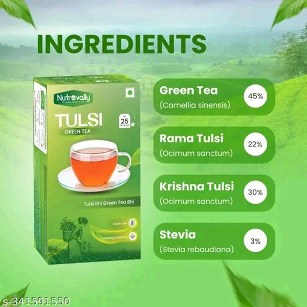 Nutrovally Green Tea Pack Of 2 Each 25bags (25×2 bags) - 50 bags