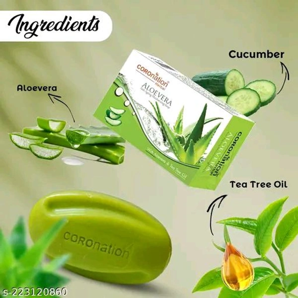 Coronation Herbal Aloevera Anti Ageing Moisturizing Soap Pack Of 4 (4× 100g) - 4× 100g