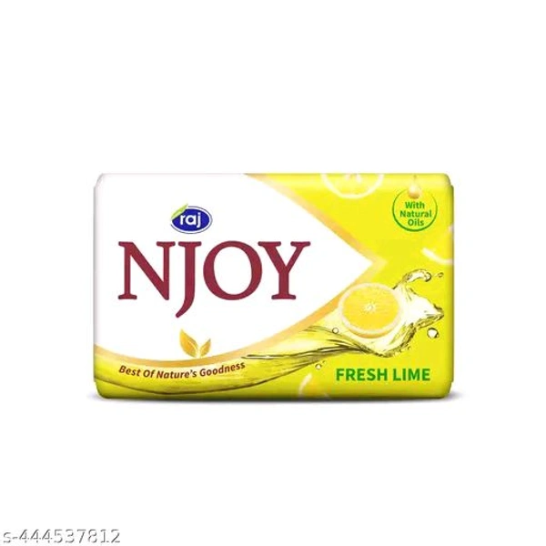 Raj Njoy Fresh Lime Bathing Soap Set Of 5 (Each 100g) - 5×100g