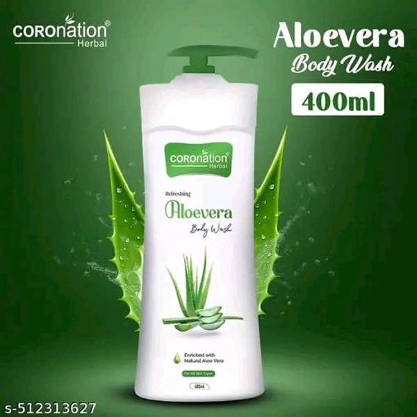 Coronation Herbal Body Wash For Men And Women - Aloevera, 400ml
