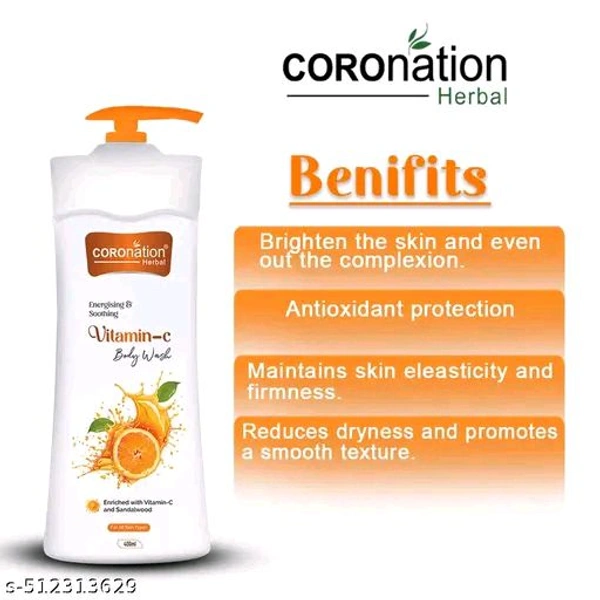 Coronation Herbal Body Wash For Men And Women - Vitamin C, 400ml