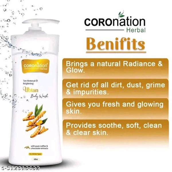 Coronation Herbal Body Wash For Men And Women - Ubtan, 400ml
