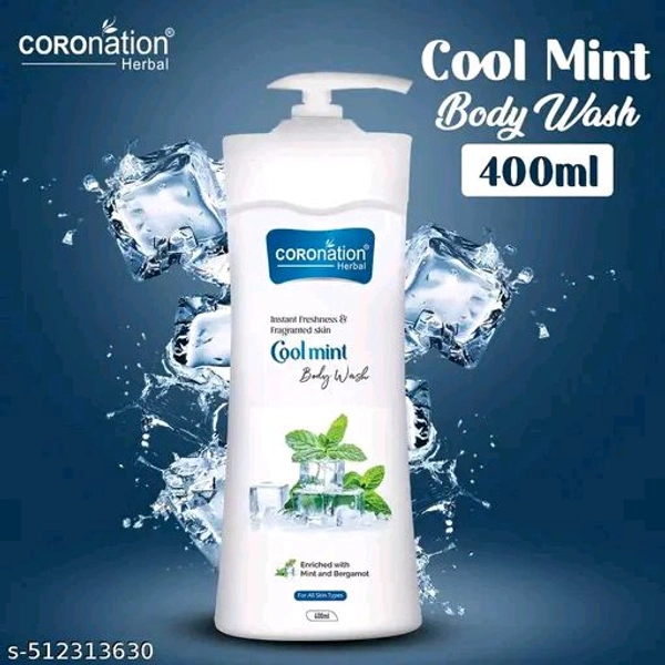 Coronation Herbal Body Wash For Men And Women - Cool Mint, 400ml