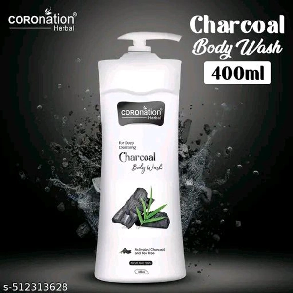 Coronation Herbal Body Wash For Men And Women - Charcoal, 400ml